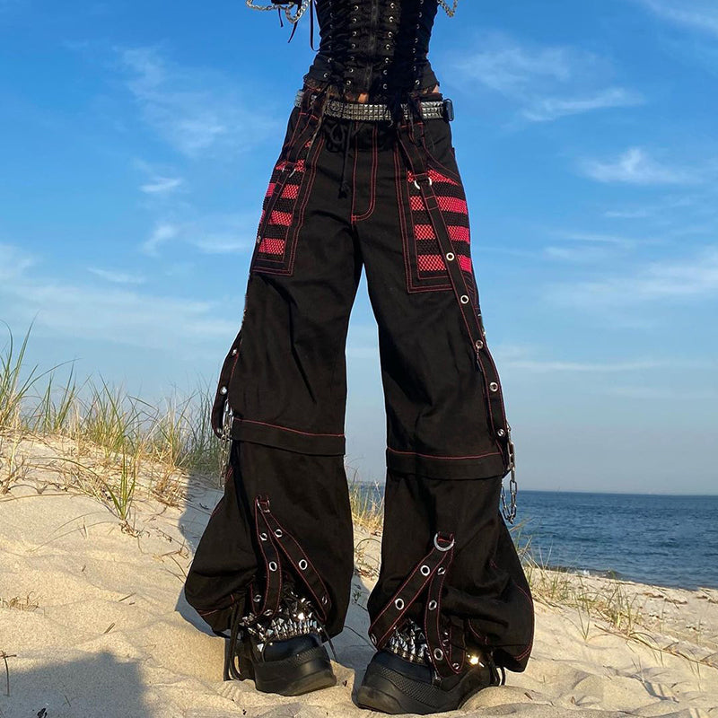 Korean Punk Gothic Cargo Pants