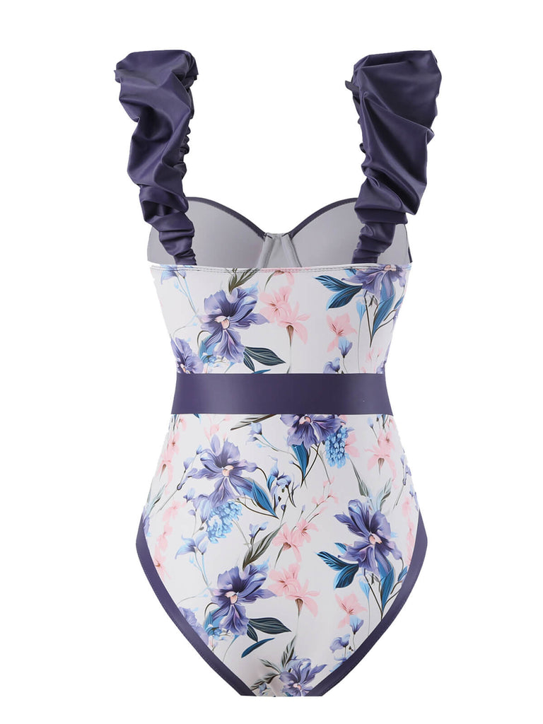 FLORAL PRINT ONE-PIECE SWIMSUIT