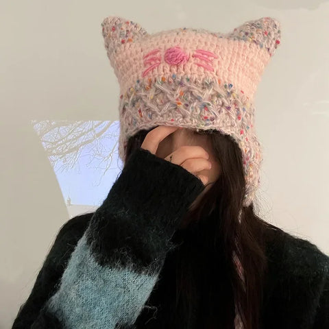 Gorro kawaii estilo Y2K