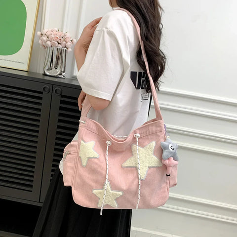 Cute Star Courduroy Bag