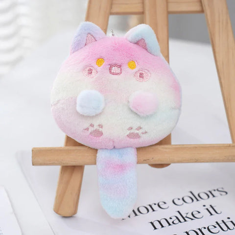 Llavero de juguete de peluche de gato kawaii