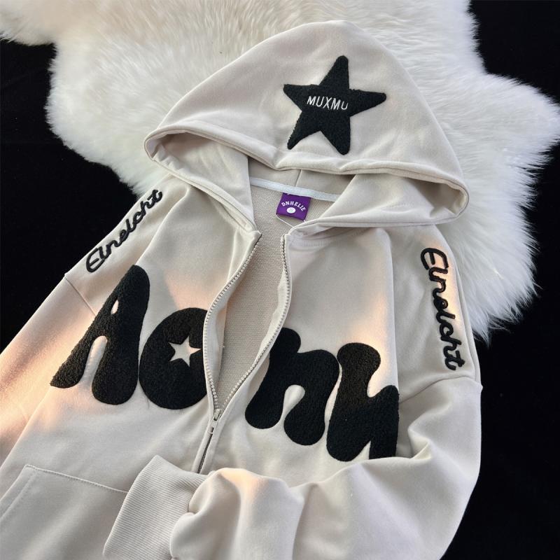 Y2K Harajuku Reißverschluss Hoodie