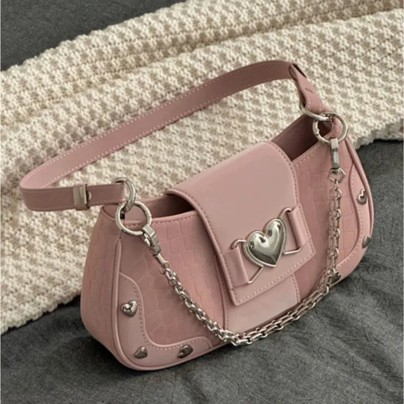 Bolso de hombro rosa kawaii