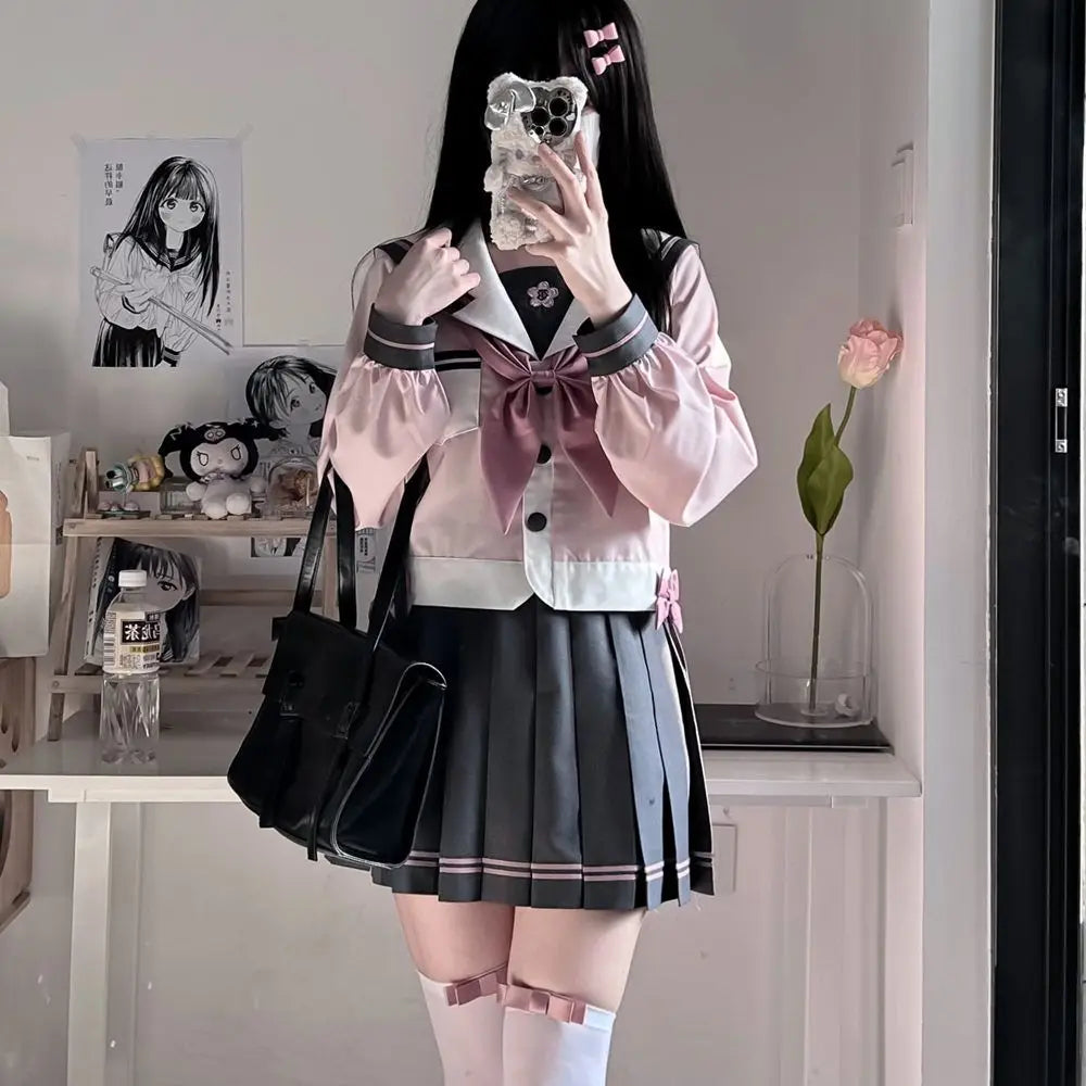 Kawaii Matrosen-Outfit-Set – Hemd und Rock