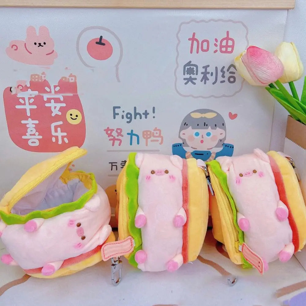 Kawaii Federmäppchen mit Schweinchenmotiv