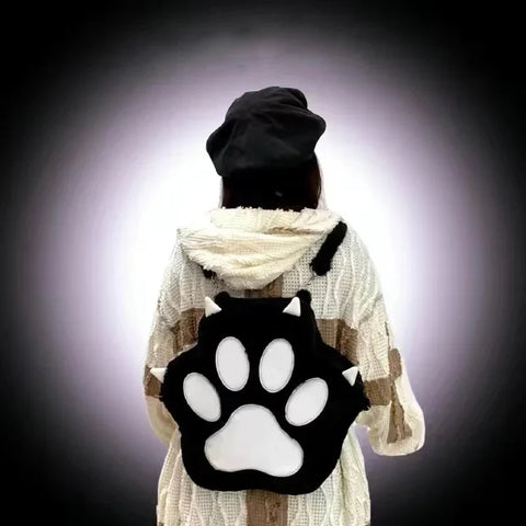 Cute Plush Cat Claw Backpack