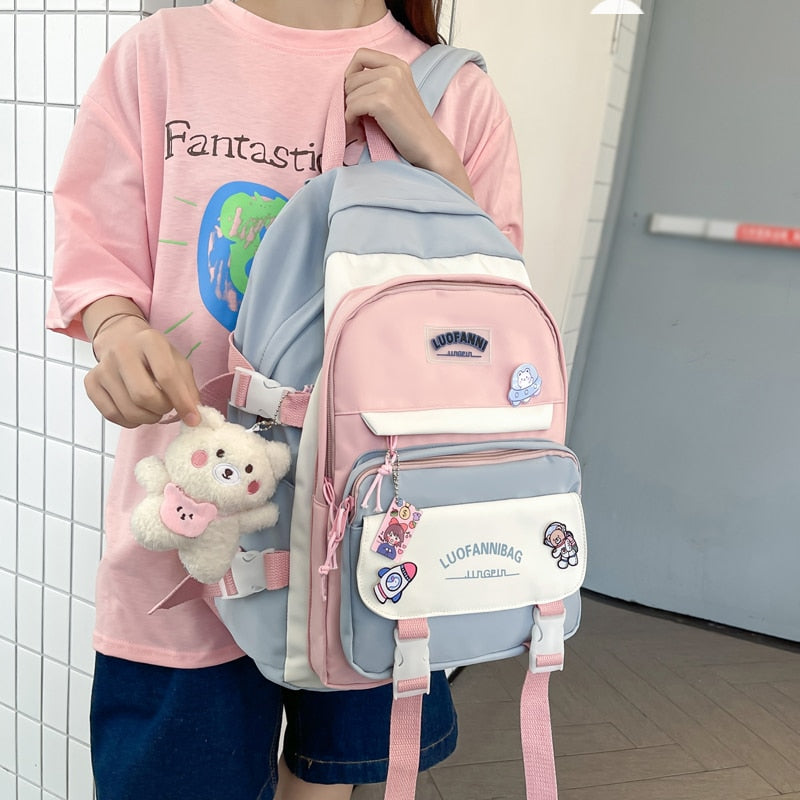 Ästhetisches Rucksack- und Taschenset für die japanische Schule