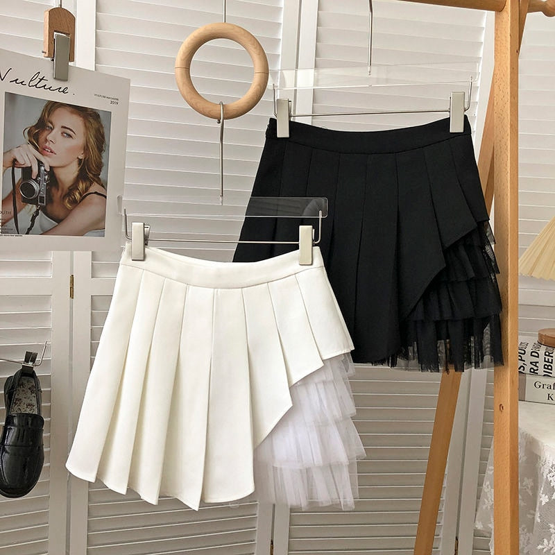 Assymetric Pleated Skirt