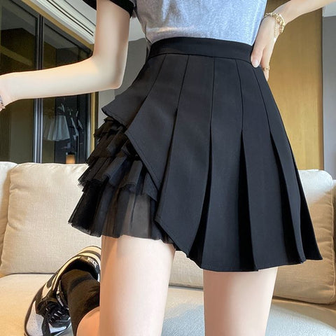 Assymetric Pleated Skirt