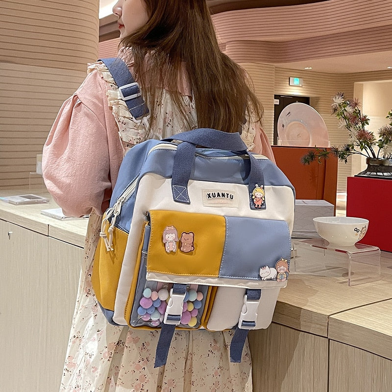 Mochila escolar estilo coreano kawaii