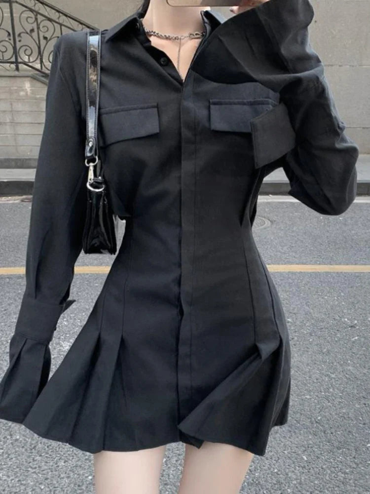 Elegant Gothic Shirt Dress