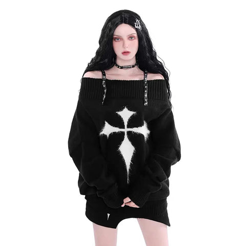 Gothic Ästhetischer Harajuku Pullover