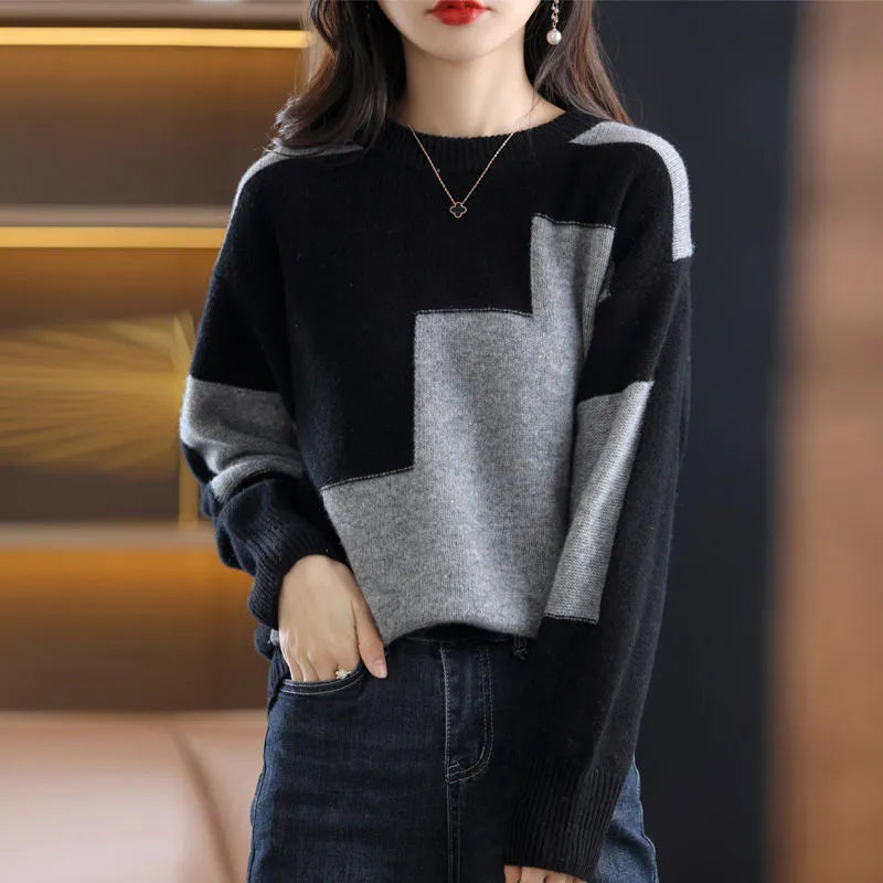 Koreanischer Modeästhetischer Pullover