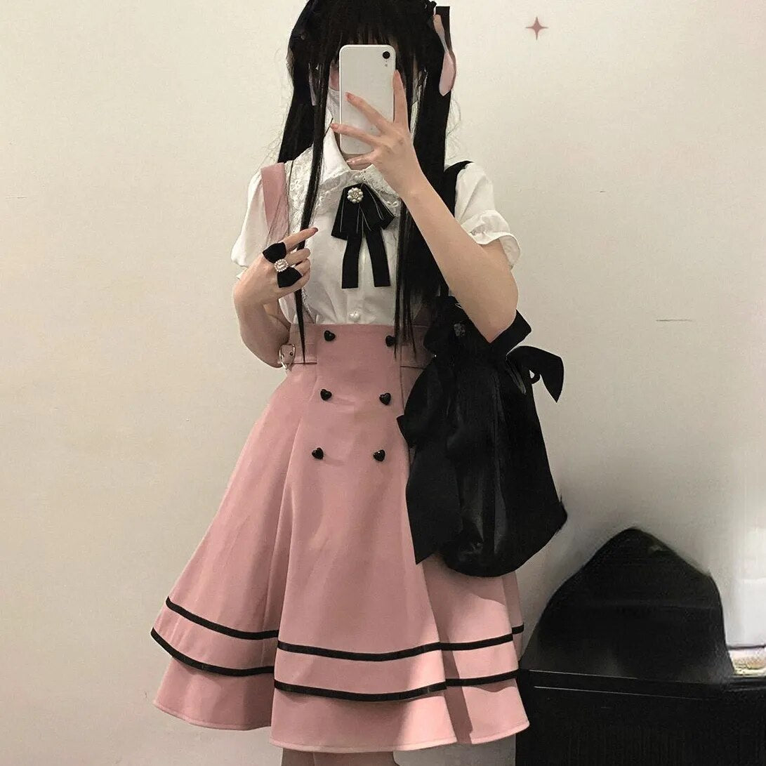 Vestido vintage estilo harajuku kawaii