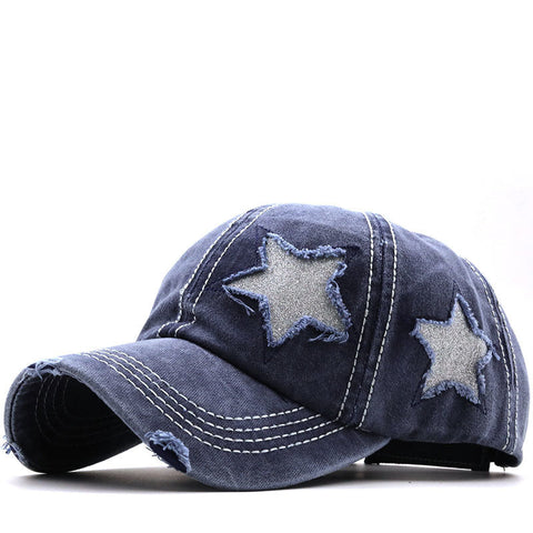 Denim Grunge Baseball Cap