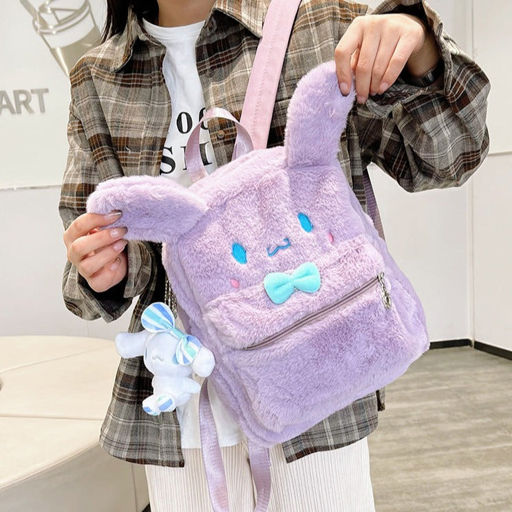 Mochila escolar de peluche kawaii