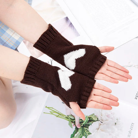 Lindos guantes sin dedos tejidos a crochet