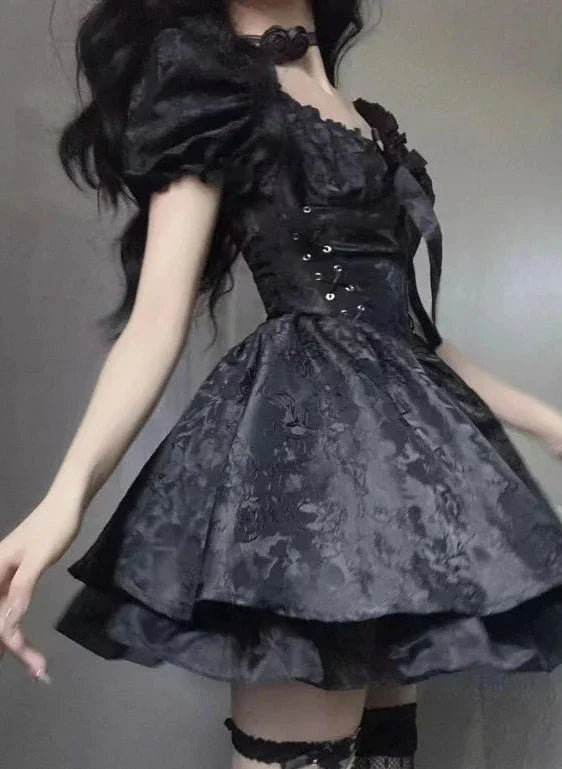 Vestido gótico japonés de lolita