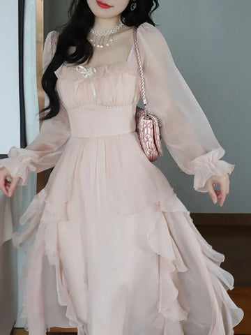 Chiffonkleid im koreanischen Stil