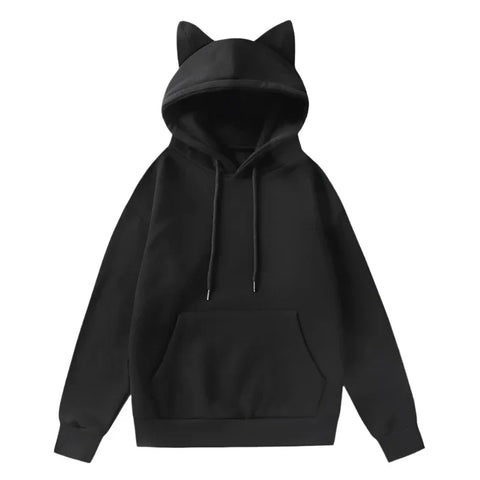 Sudadera con capucha y orejas de gato kawaii