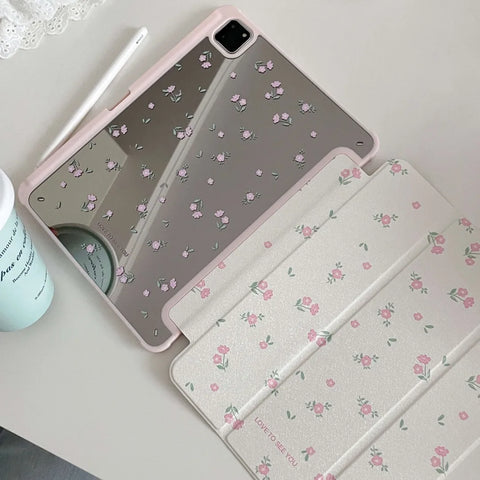 Cute Flower White iPad Case