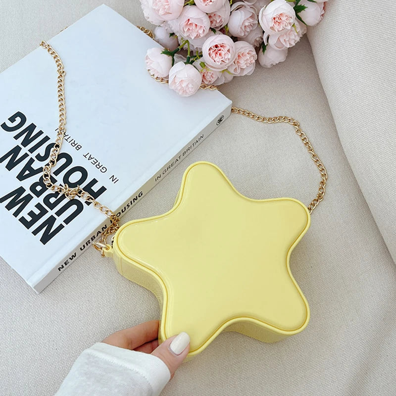 Lindo bolso de hombro con forma de estrella de estilo japonés