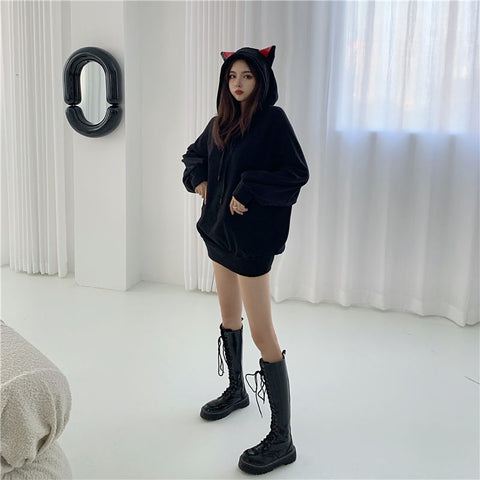 Devil Cat Ears Hoodie