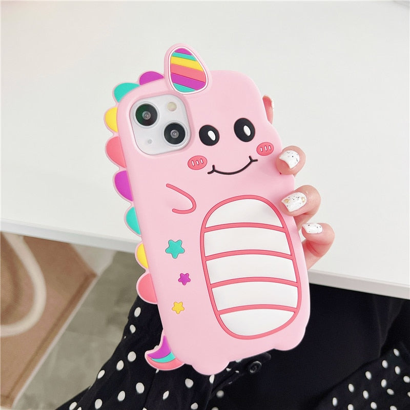 Funda para iPhone con dibujo de unicornio en 3D