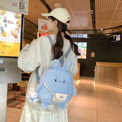 Kawaii Cartoon Plüschkaninchen Rucksack