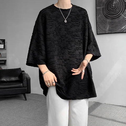 Camiseta coreana informal con rotos