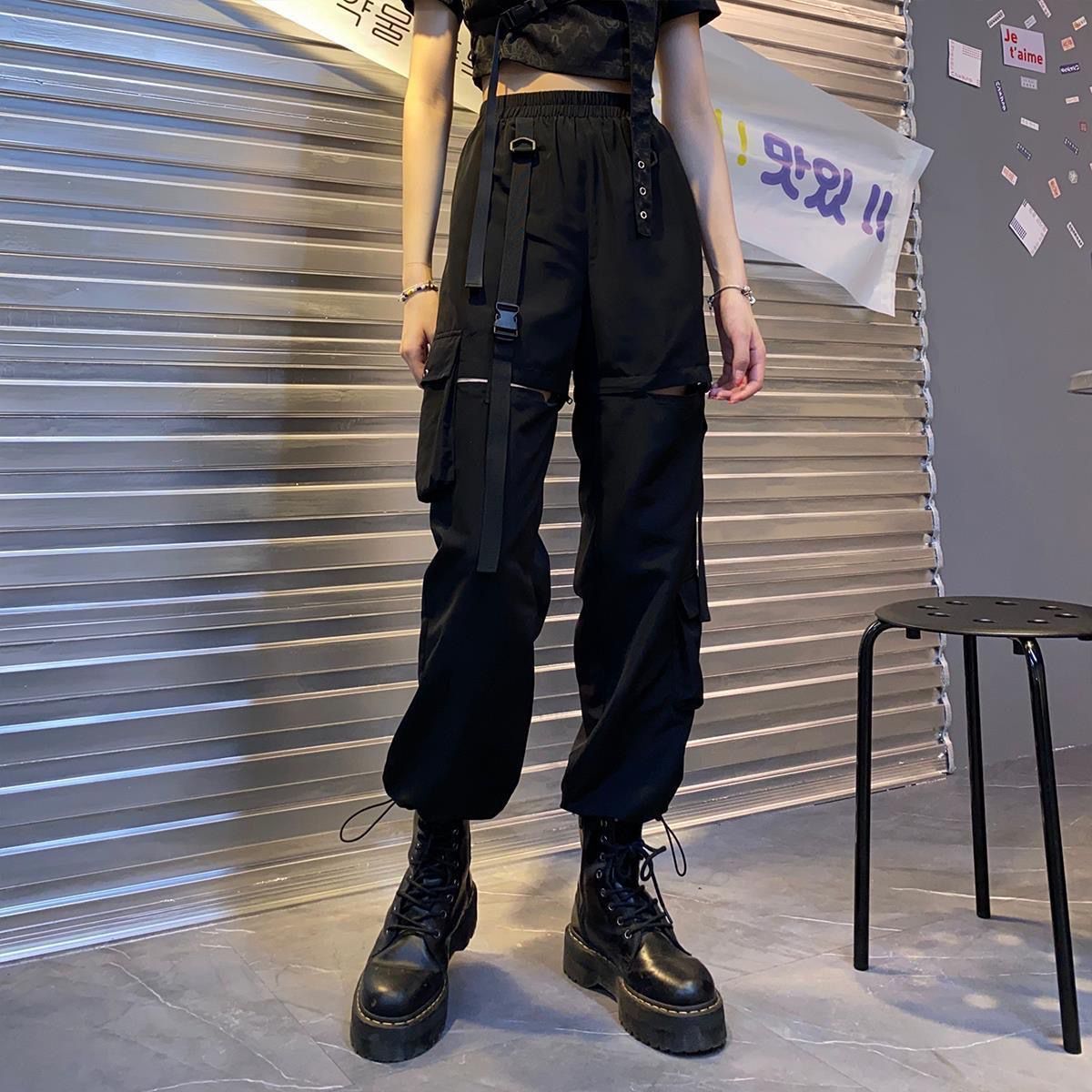 Pantalones de estilo Harajuku con tecnología