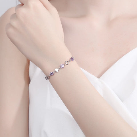 Pulsera de corazón de plata