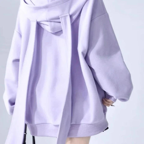 Süßer Harajuku-Kapuzenpullover mit Hasenohren