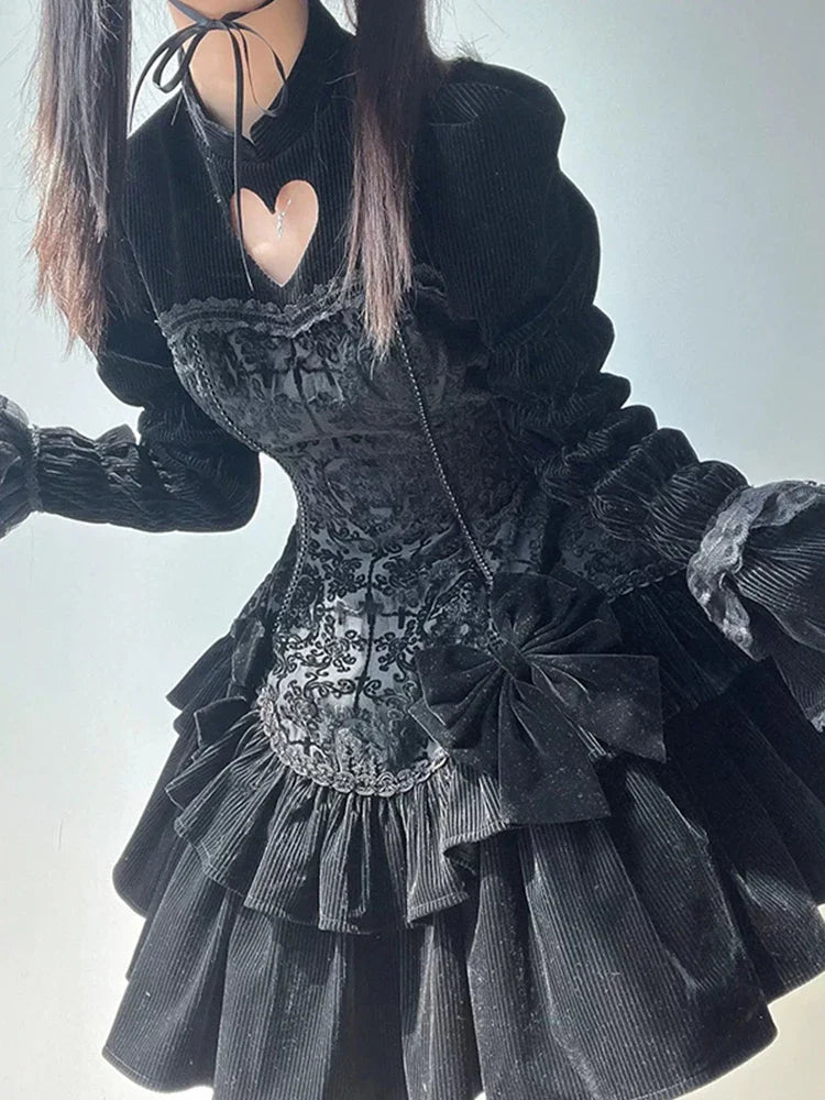 Gothic kurzes Lolita-Kleid