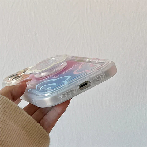 Funda transparente para iPhone de Kawaii