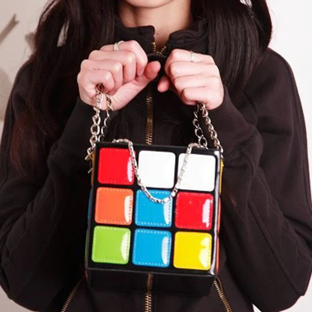 Bolso estilo cubo de Rubik