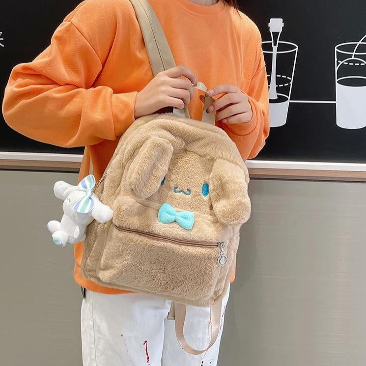 Mochila escolar de peluche kawaii