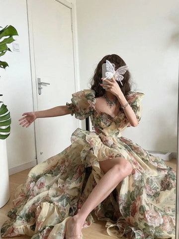 Elegant Floral Party Dress