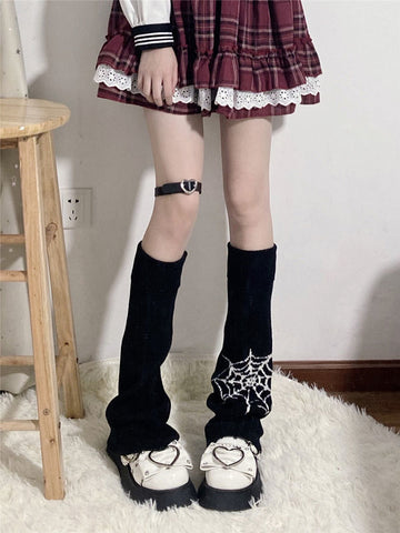 Y2k Goth Girl Japanische Beinwärmer