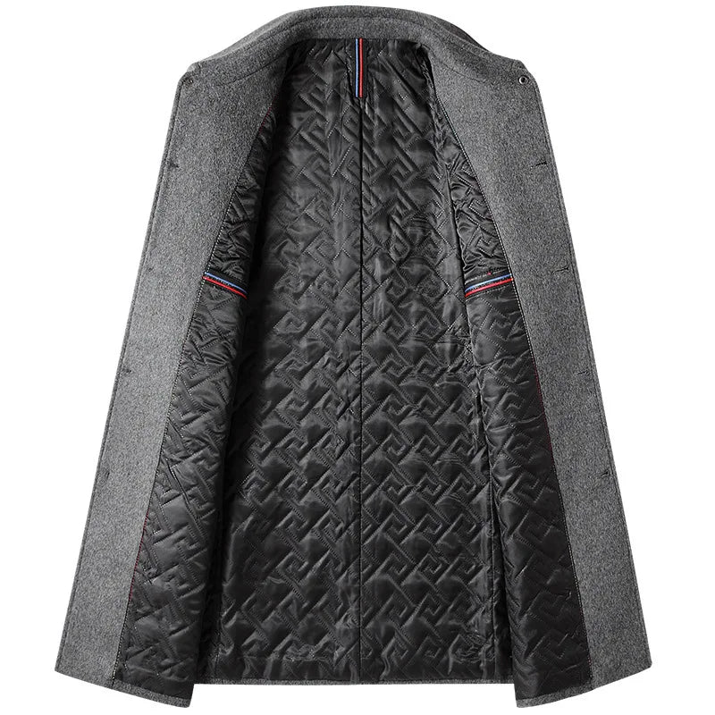 Apollo - Men's Mid Wool Collared Coat