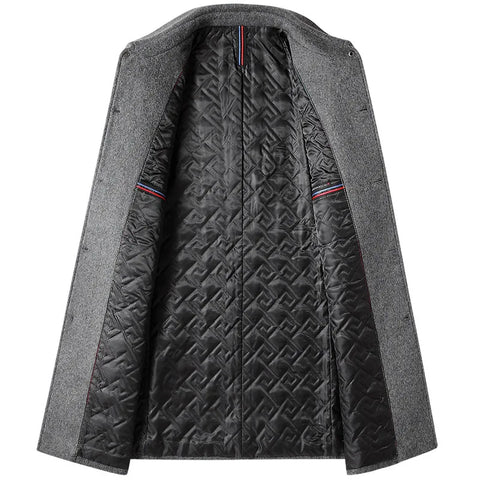 Apollo - Men's Mid Wool Collared Coat