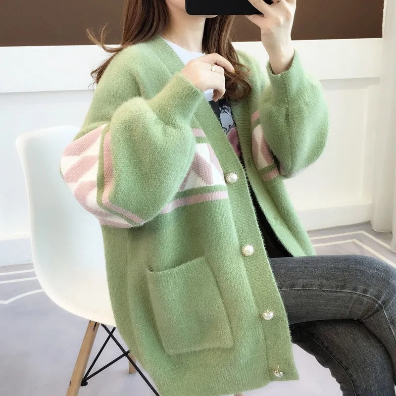 Fleece Korean Cardigan