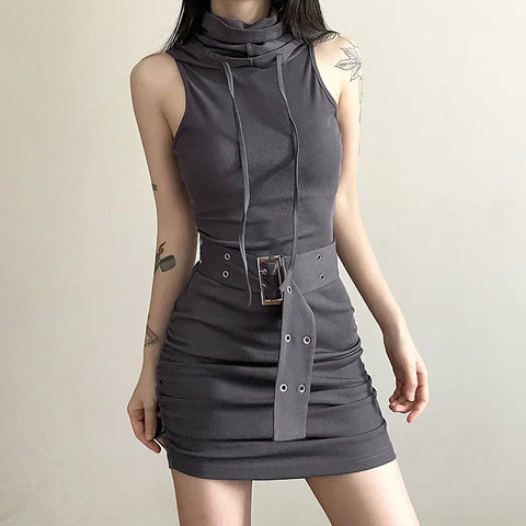 Techwear Cyber ​​Gothic Kleid