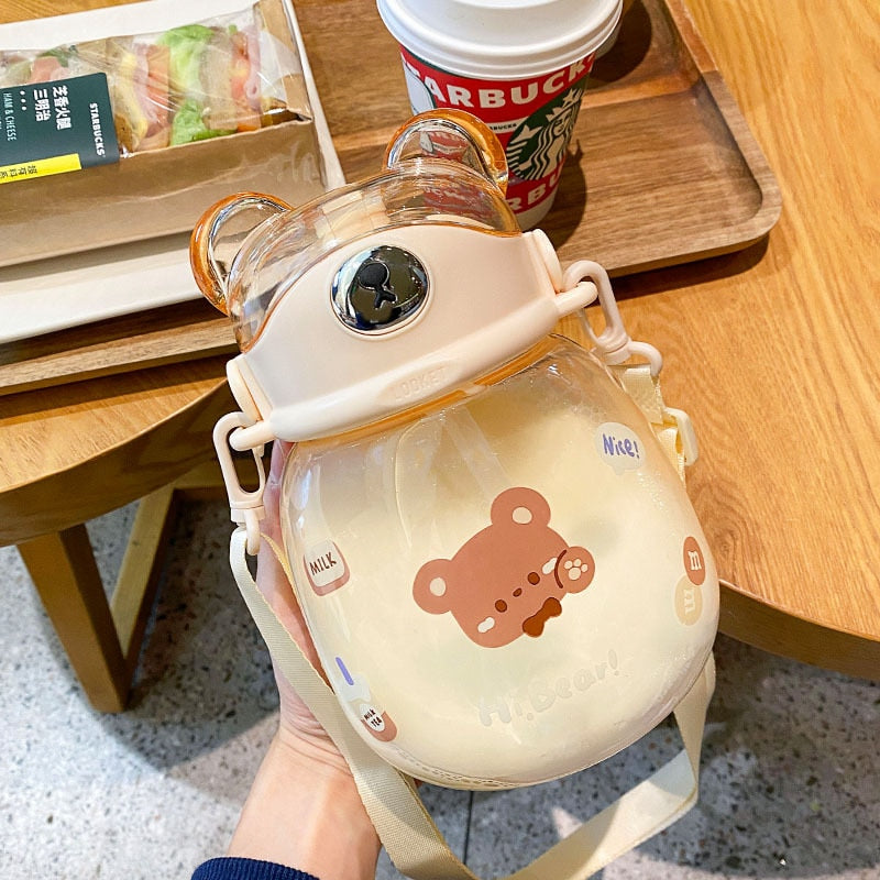 Botella grande con forma de oso de dibujos animados kawaii