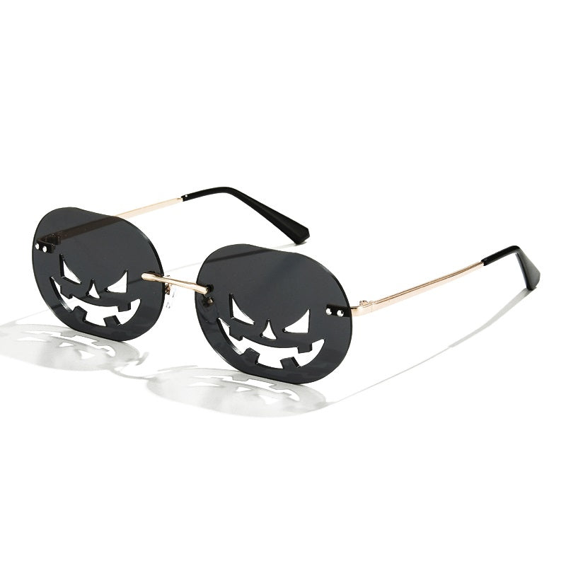 Gafas de sol sin montura con forma de calabaza