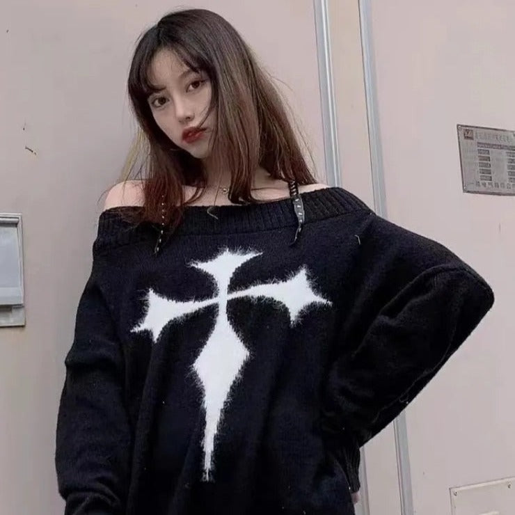 Gothic Ästhetischer Harajuku Pullover