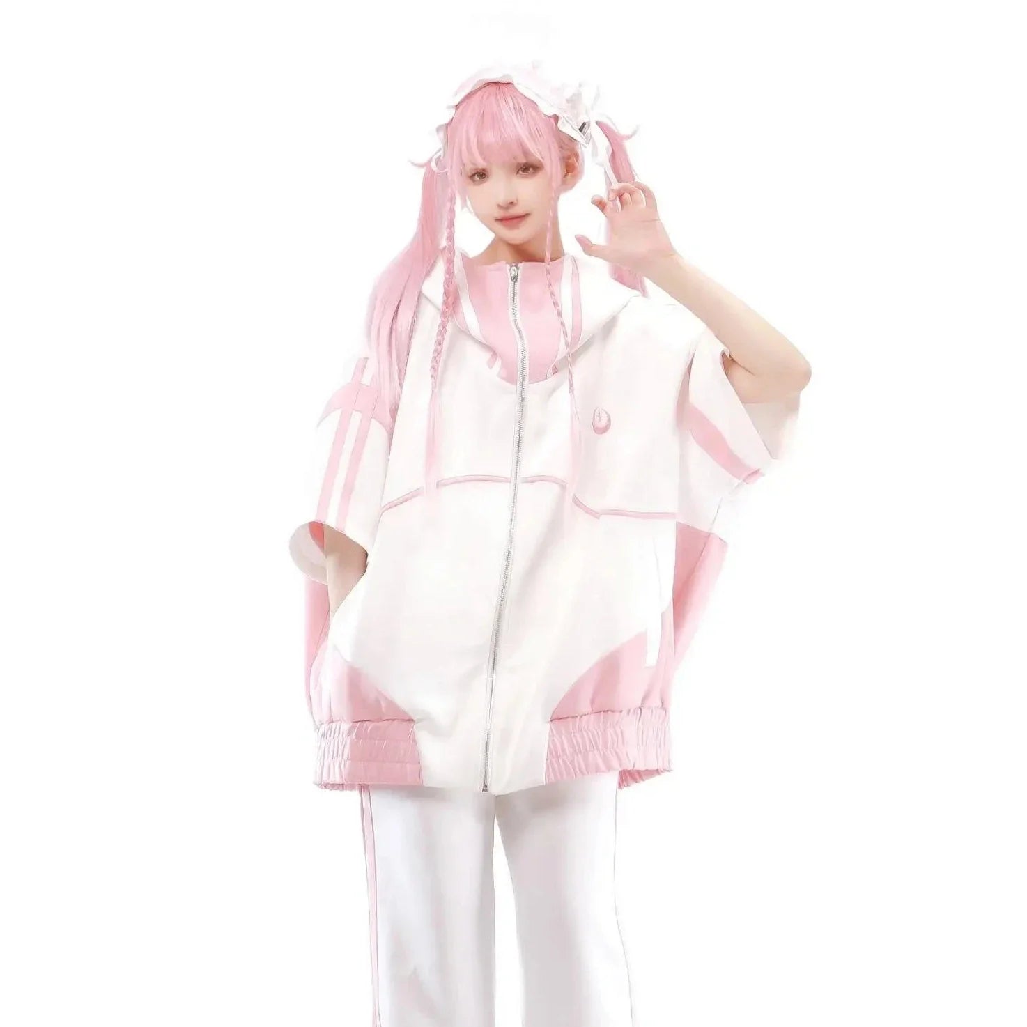 Cute Pastel Oversized Track Jacket