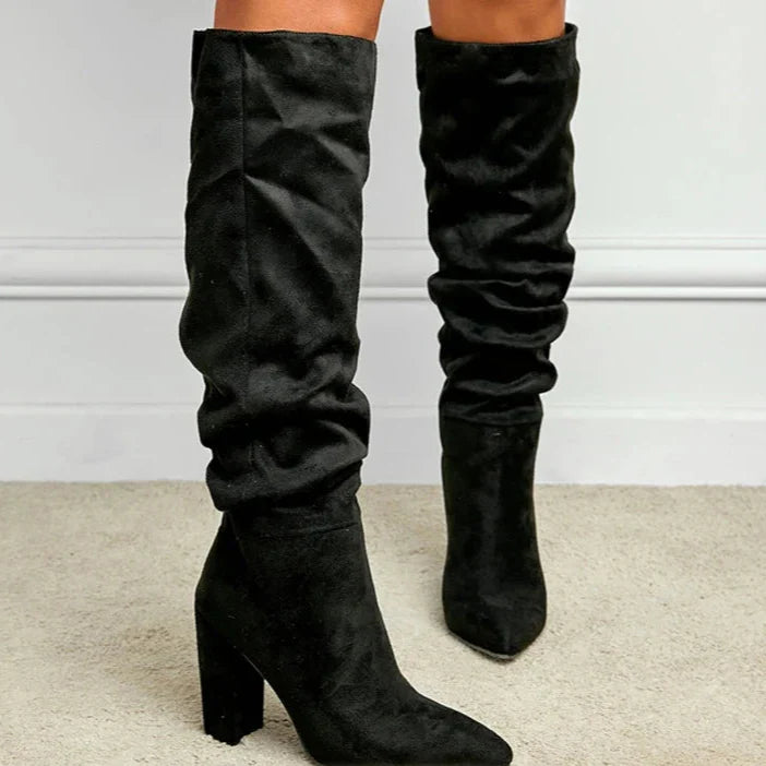 Nebula - Slouch Knee High Boots