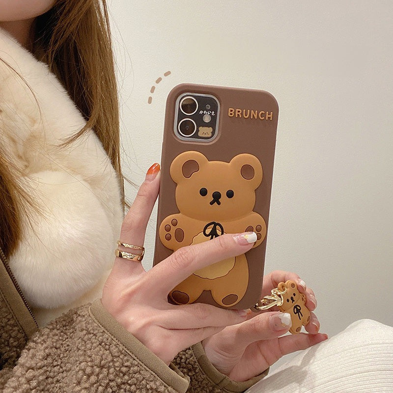 Cute 3D Bear Case for iPhone