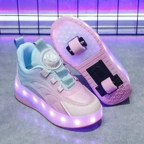 Kawaii Farbverlauf LED Rollschuhe